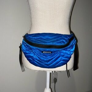 Rebecca Minkoff Blue Quilted Belt Bag Fanny pack